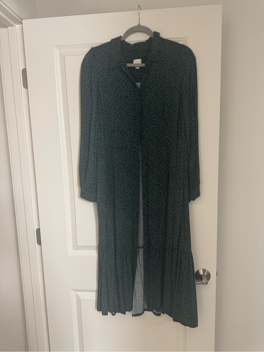 A New Day Dark Green Long Sleeve Midi Dress
